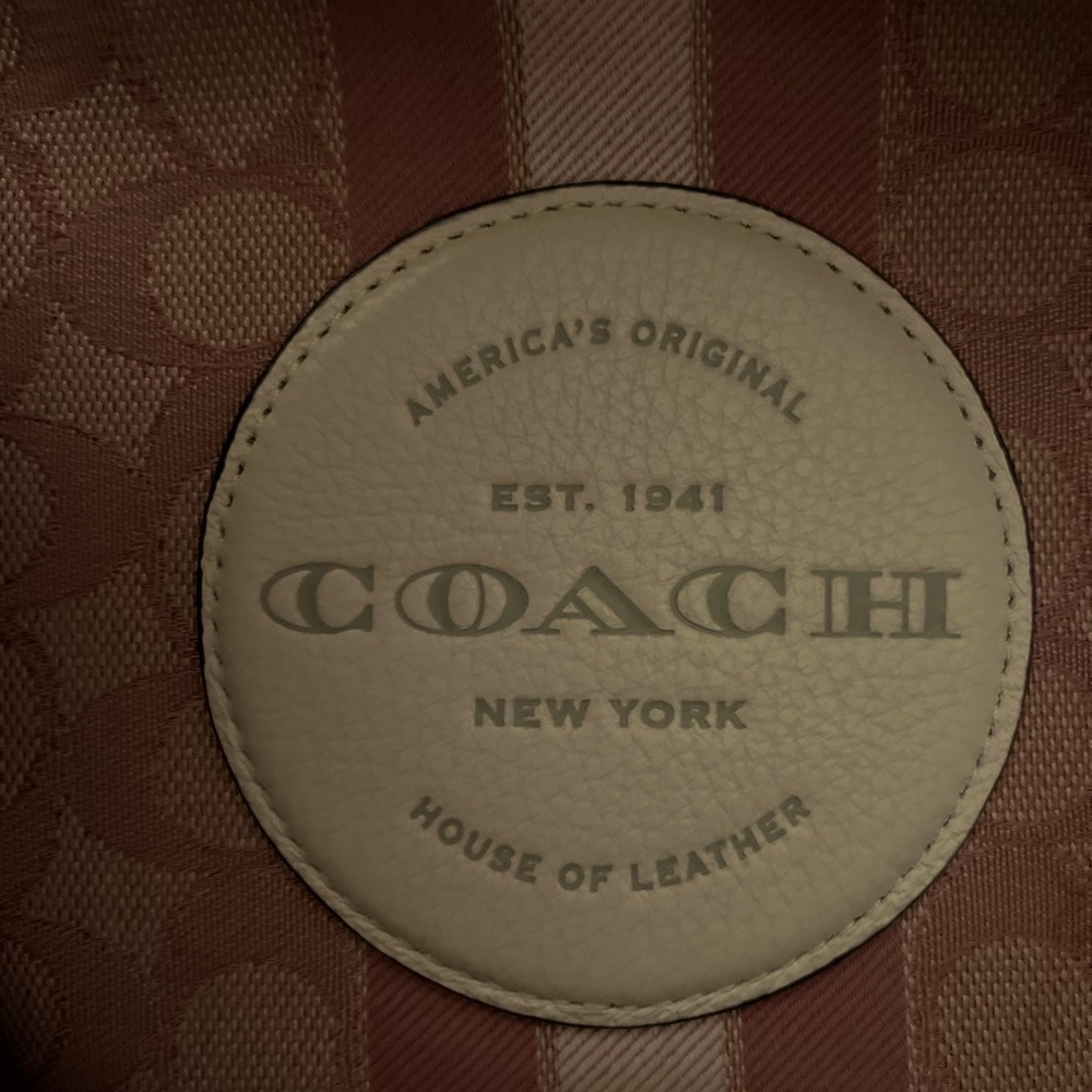 Dempsey bucket bag 19in Signature Jacquard with Coach patch and Heart charm